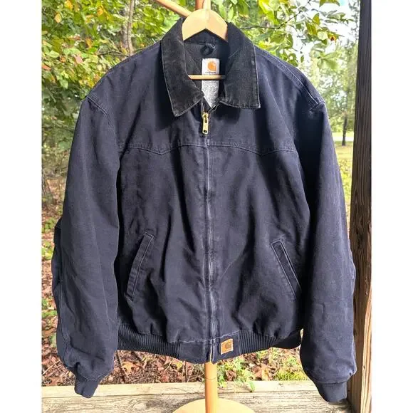 Carhartt Santa Fe Jacket Midnight Navy Blue Mens Size 2XL Quilted